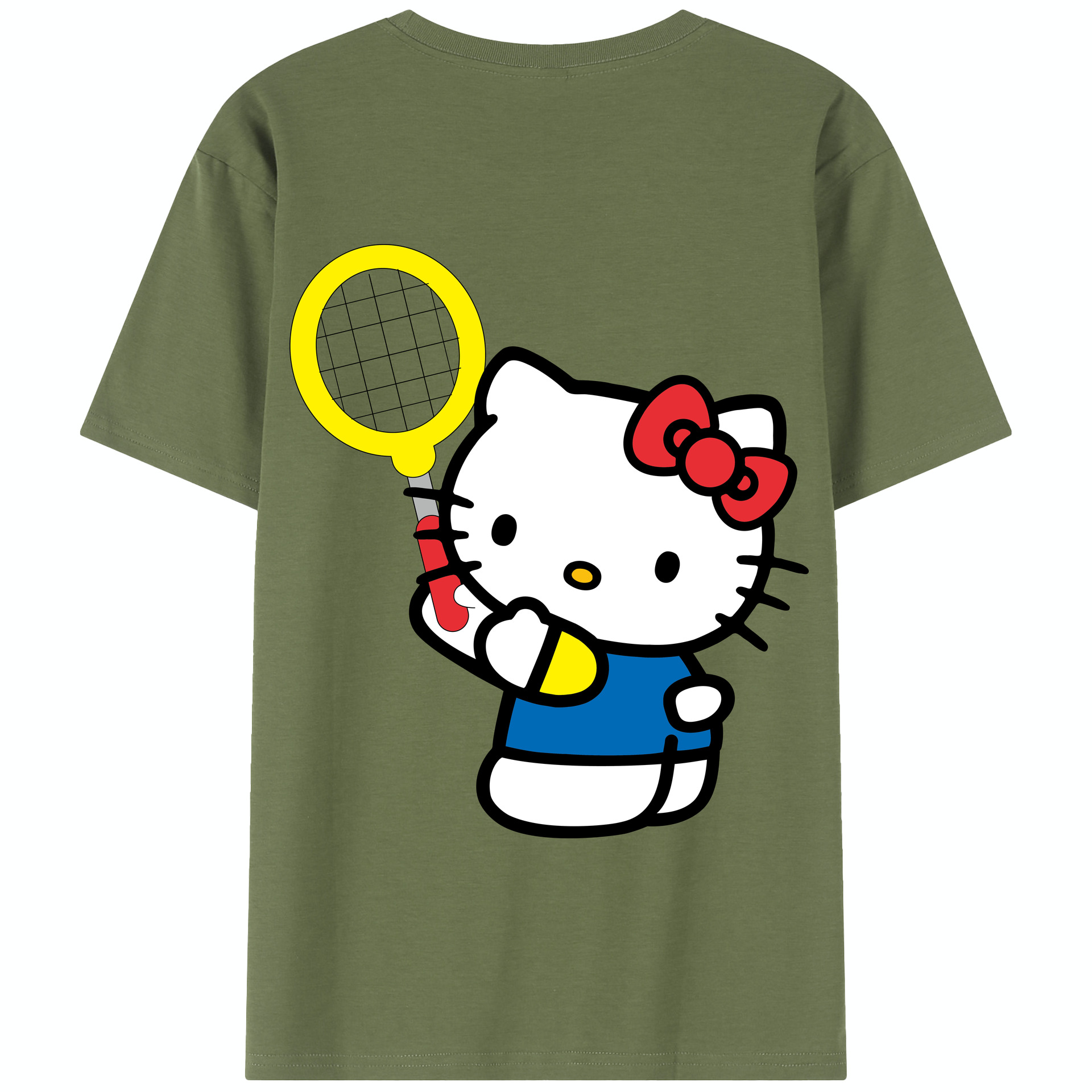 （画像用） Hello Kitty ハローキティ 綿100％半袖Tシャツ（背面プリント）